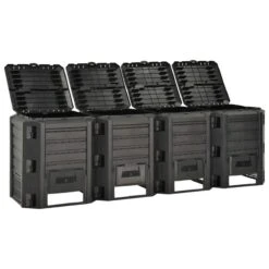 VidaXL Garden Composter Black 1600 L