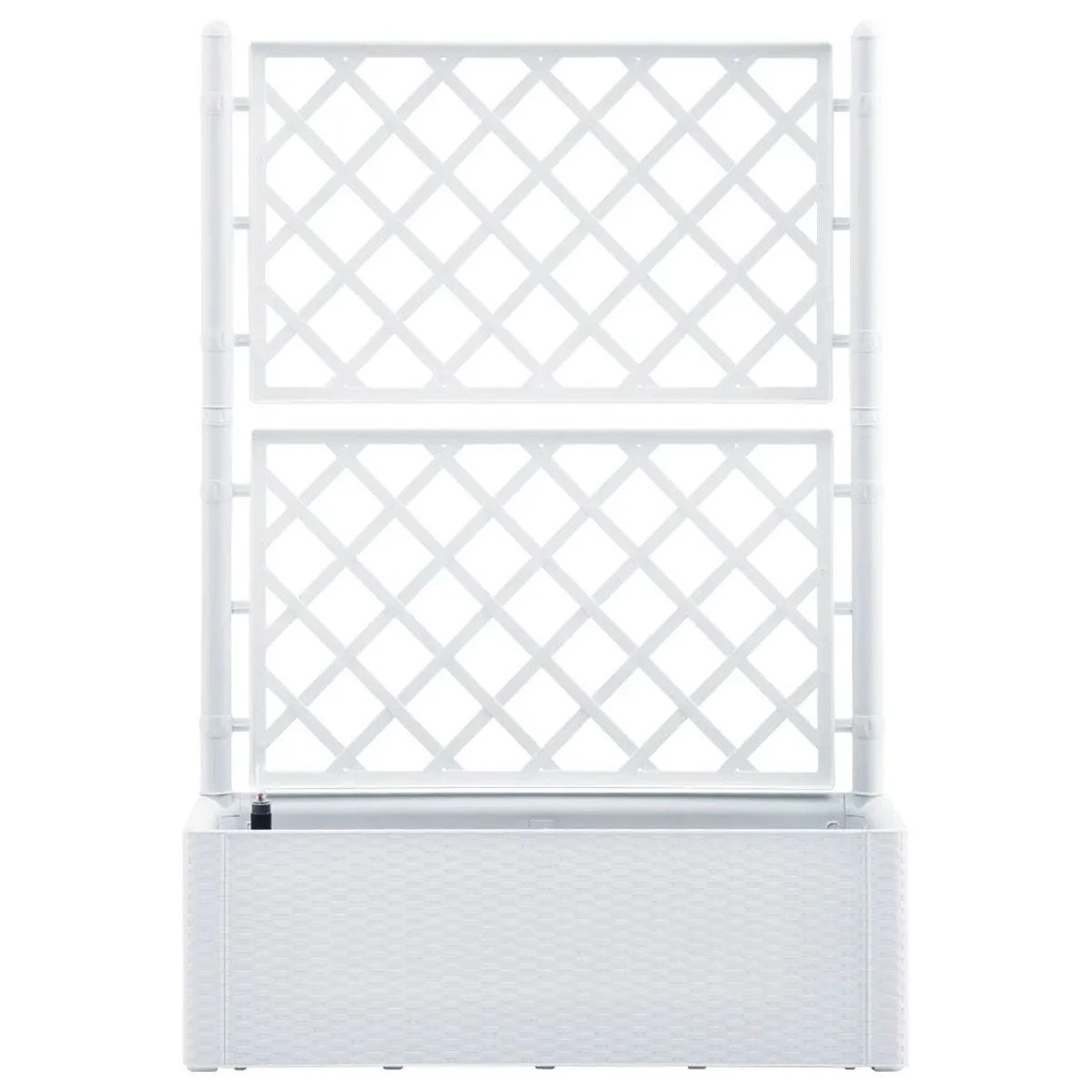 VidaXL Garden Raised Bed With Trellis And Self Watering System White - Image 2