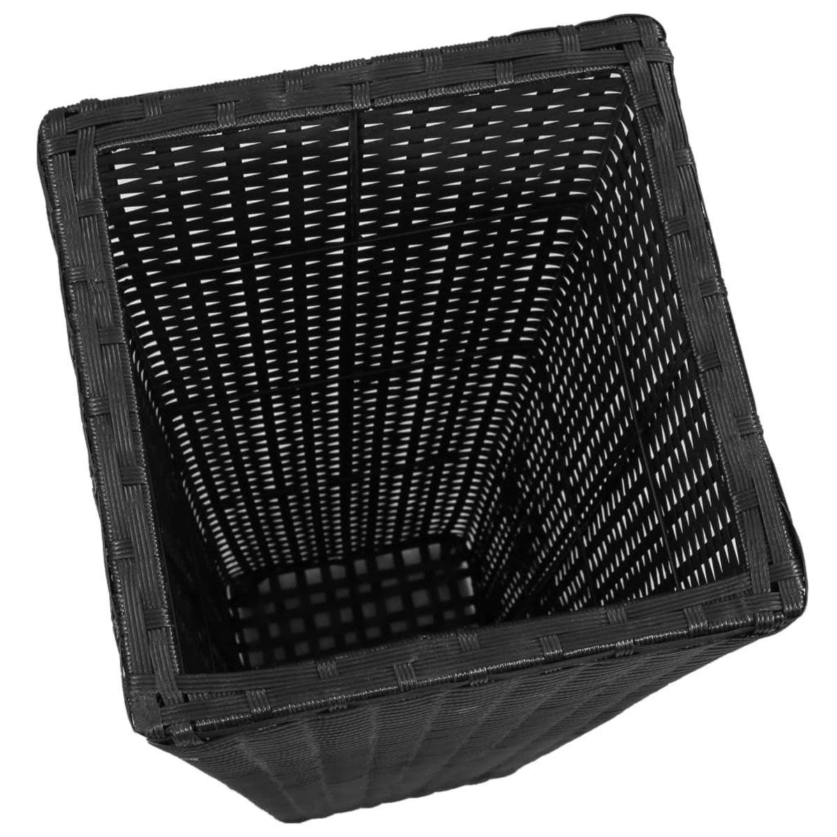 VidaXL Garden Raised Beds 3 Pcs Poly Rattan Black - Image 5