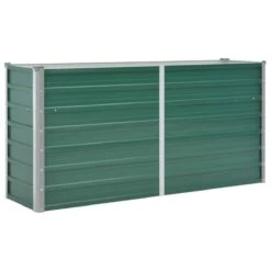 Vidaxl Garden Raised Bed Galvanised Steel 160x40x77cm Green