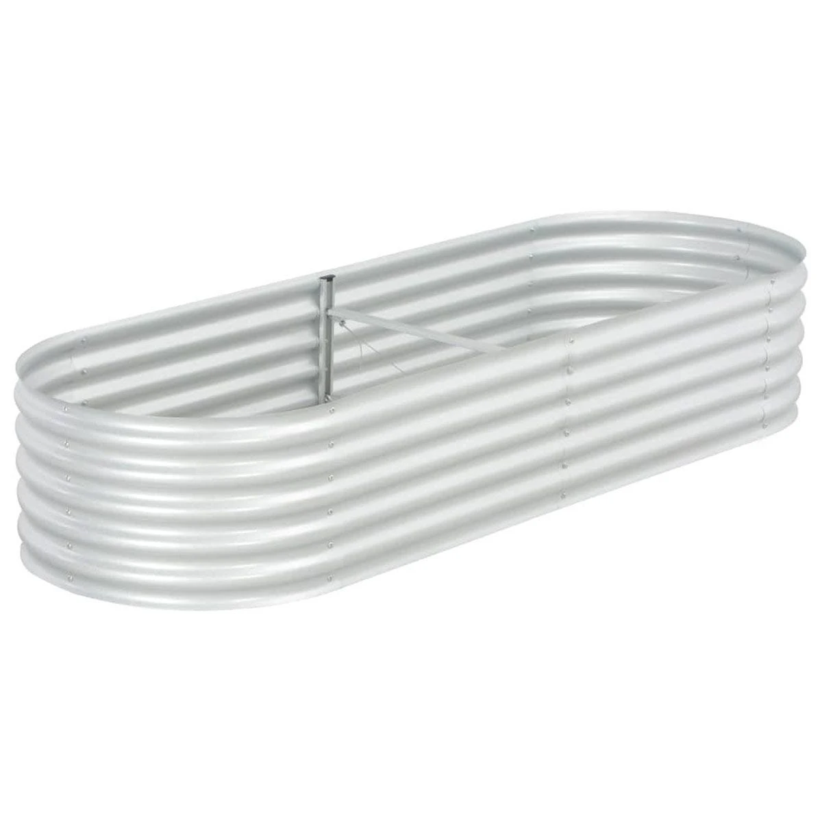 Vidaxl Garden Raised Bed 240x80x44cm Galvanised Steel Silver