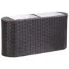 Vidaxl Garden Raised Bed 80x25x40cm Poly Rattan Black