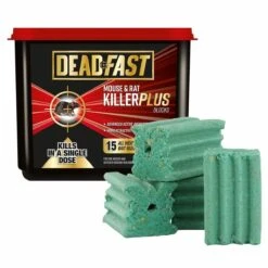 Deadfast Mouse And Rat Killer Plus All Weather Bait Blocks 15 Pack 300Gr