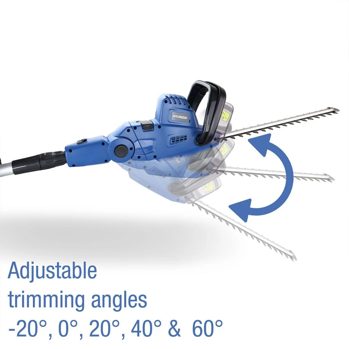 Hyundai 550W 450mm 2-in-1 Convertible Corded Electric Pole Hedge Trimmer/Pruner HYP2HT550E - Image 2