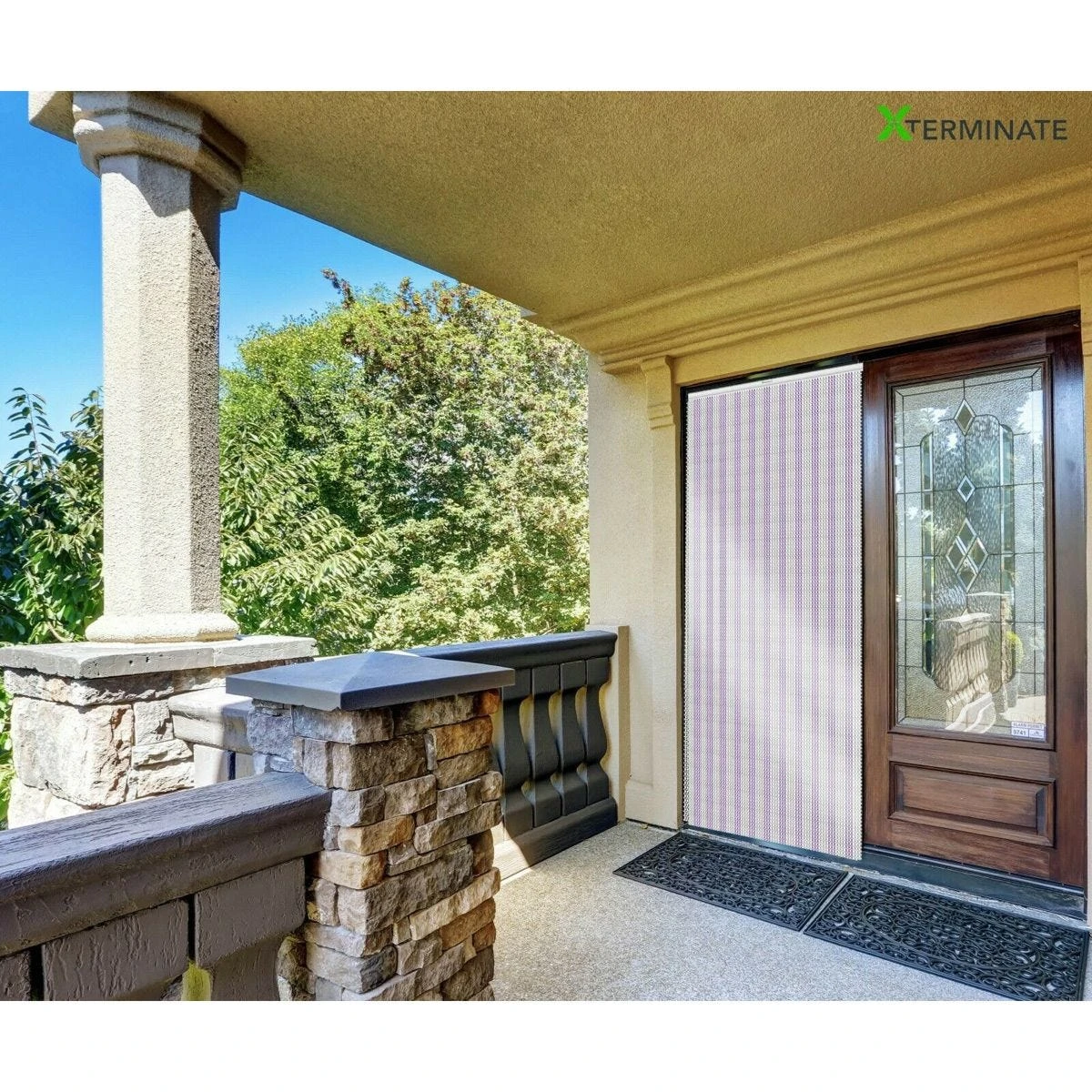 Xterminate Fly Blind Screen Chain Curtain For Doors - Pink And Silver - Image 5