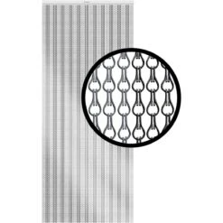 Xterminate Fly Blind Screen Chain Curtain For Doors - Black And Grey