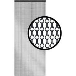 Xterminate Fly Blind Screen Chain Curtain For Doors - Matte Black
