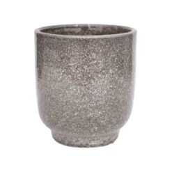 Reactive Glaze Pebble Grey Planter H22cm D19.5cm