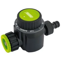 Draper Single Outlet Mechanical Water Timer - Black And Green