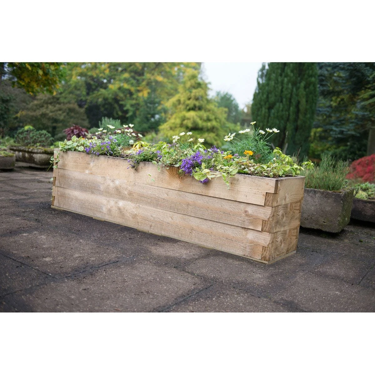 Forest Garden Caledonian Long Raised Bed With Base 45 X 180cm