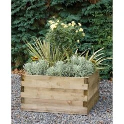 Forest Garden Caledonian Square Raised Bed With Base 90 X 90cm