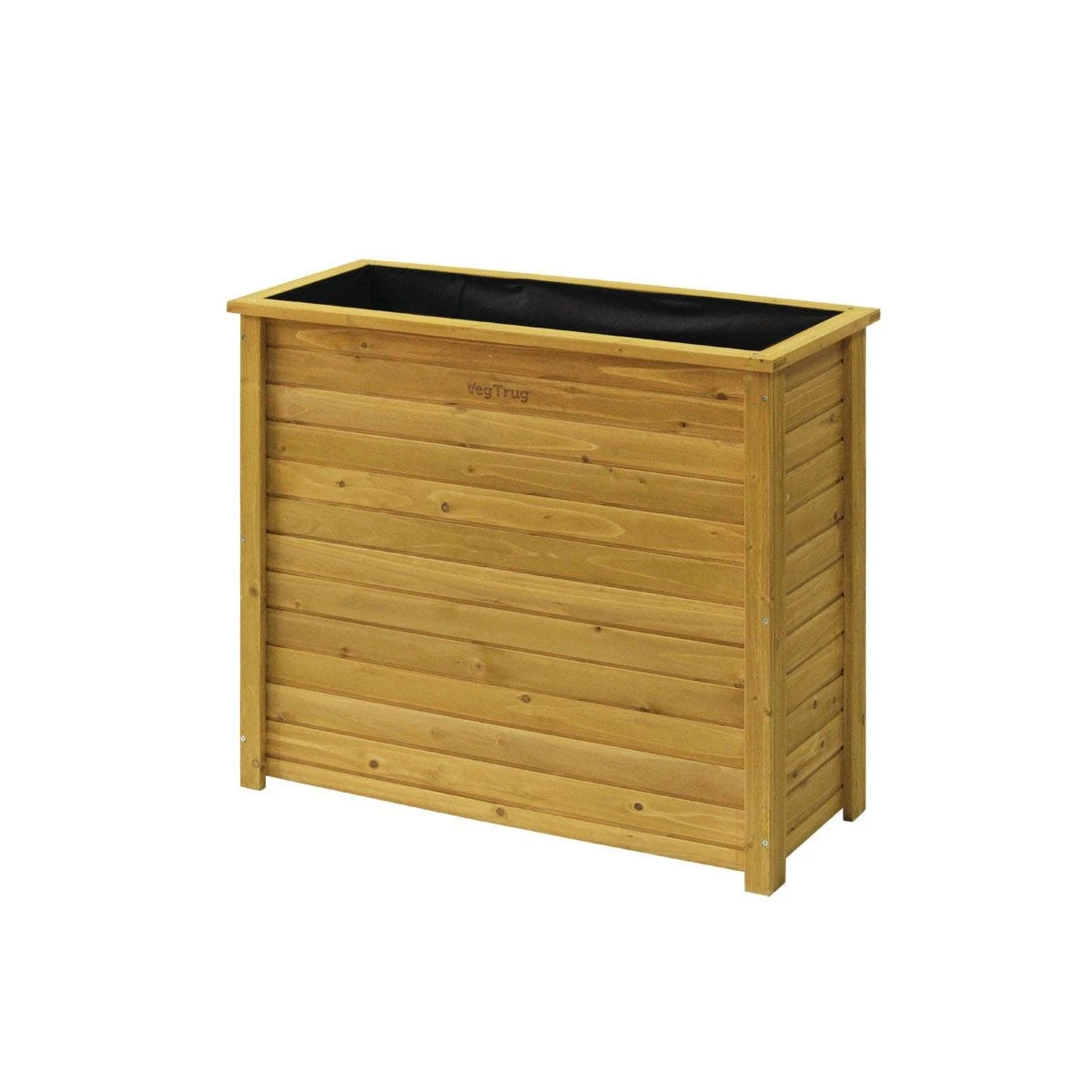 VegTrug Wooden Planter Rectangle Tall - Natural (FSC 100%) - Image 4