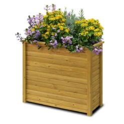 VegTrug Wooden Planter Rectangle Tall - Natural (FSC 100%)