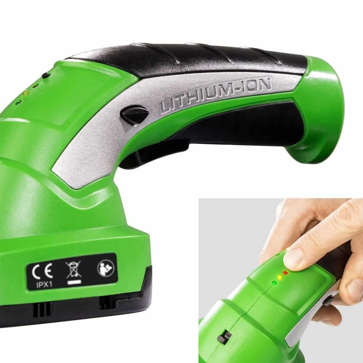 Tectake Cordless Hedge Trimmer With 2 Attachments And Telescopic Pole Incl. Battery Green - Image 8