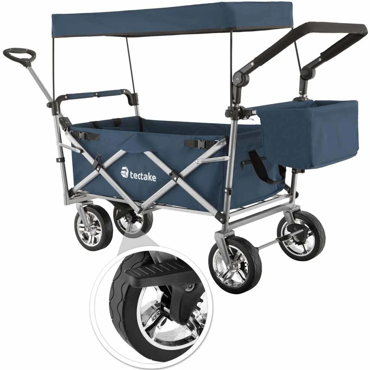 Tectake Foldable Garden Trolley With Carry Bag Blue - Image 2