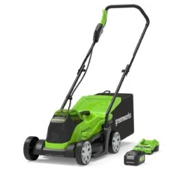 Greenworks 24V 33cm Cordless Brushless Lawnmower (4AH Battery & 2A Charger)