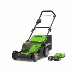 Greenworks 48V 41cm Cordless Lawnmower (2 X 4AH Battery & 2A Twin Charger)