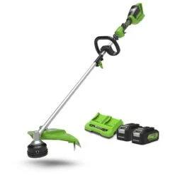 Greenworks 48v 40cm Cordless Brushless Brush Cutter & Line Trimmer (2 X 4AH Battery & 2A Twin Charger) (Split Shaft)