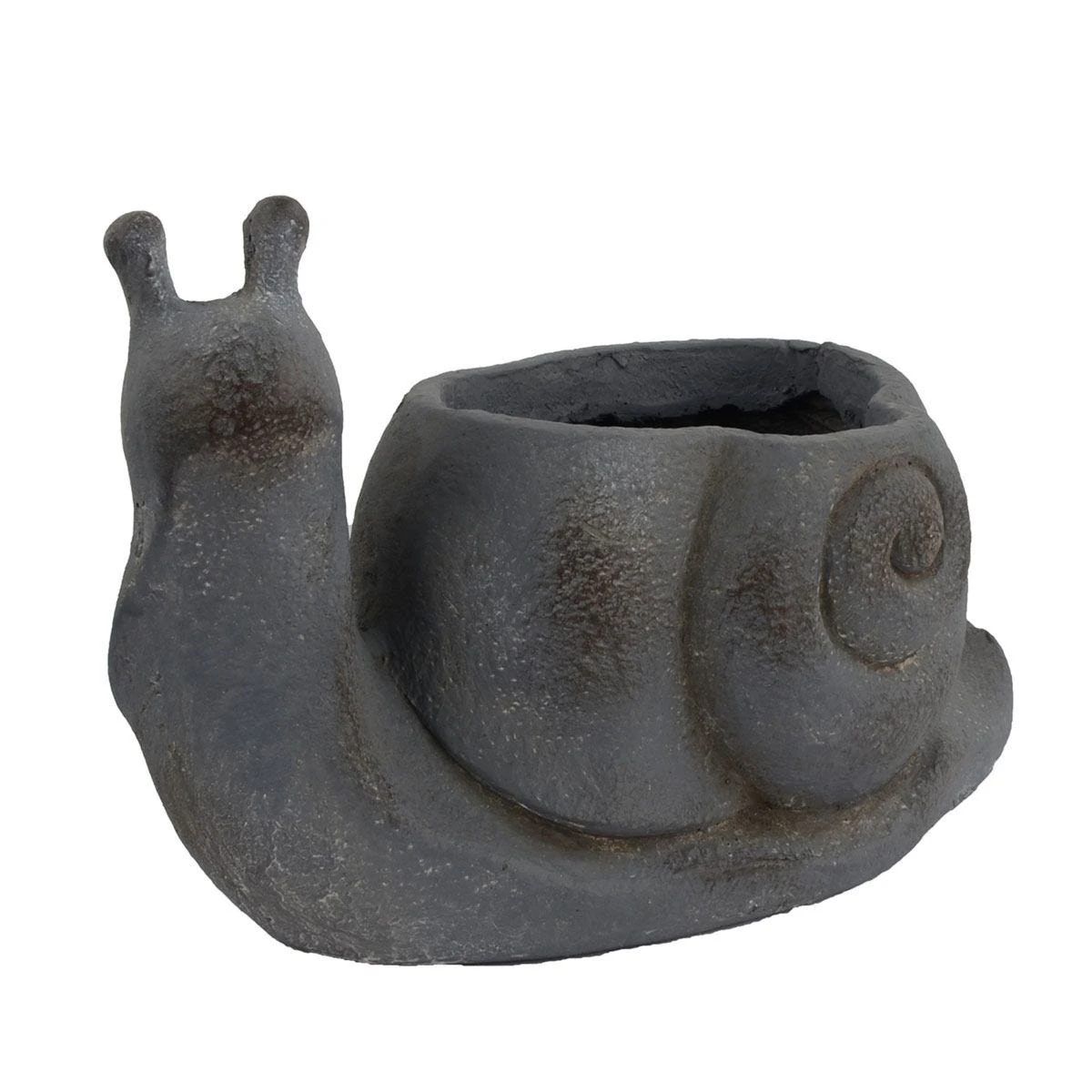 Solstice Sculptures Snail Planter 24Cm Blue Iron Effect