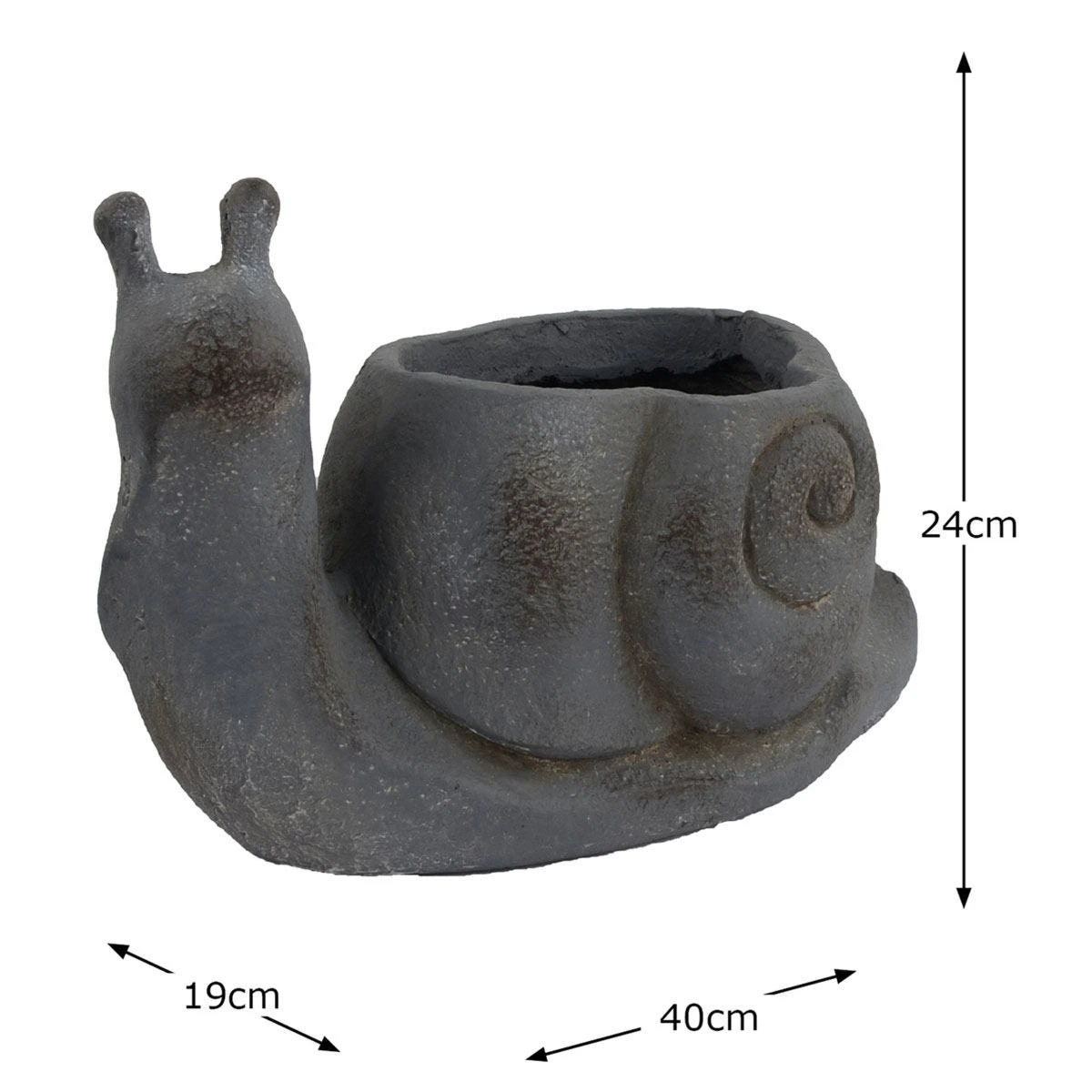 Solstice Sculptures Snail Planter 24Cm Blue Iron Effect - Image 10