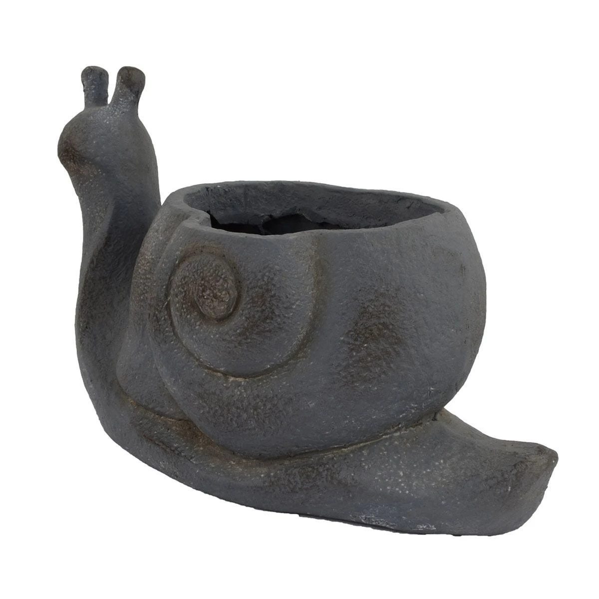 Solstice Sculptures Snail Planter 24Cm Blue Iron Effect - Image 4
