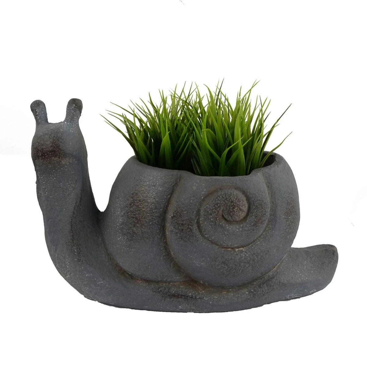 Solstice Sculptures Snail Planter 24Cm Blue Iron Effect - Image 6