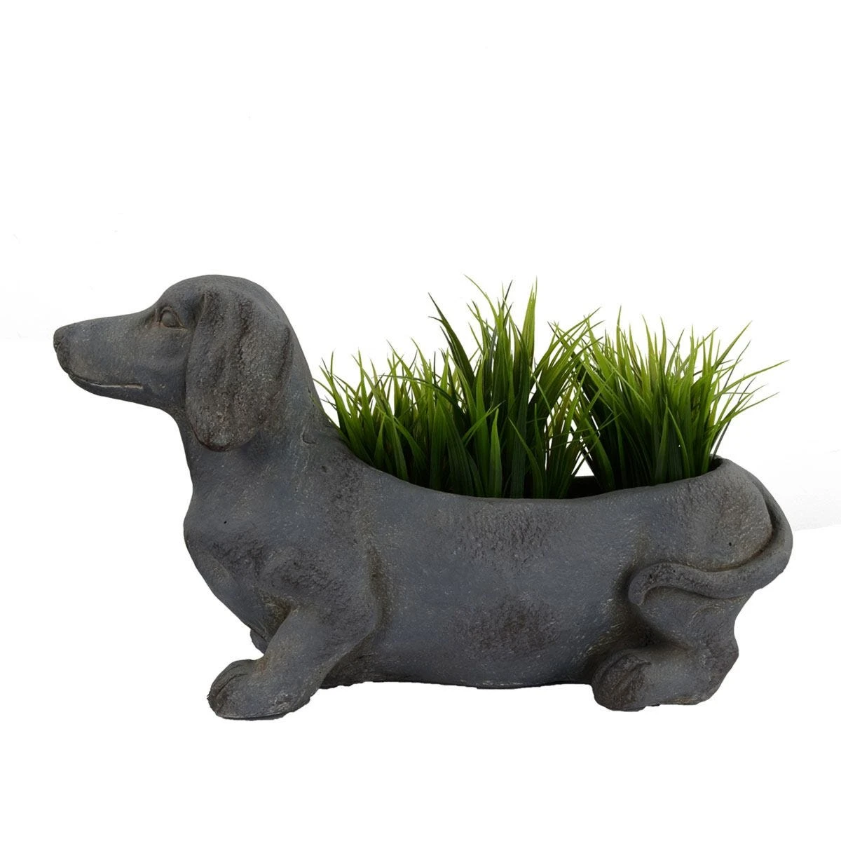 Solstice Sculptures Sausage Dog Planter 30Cm Blue Iron Effect - Image 13