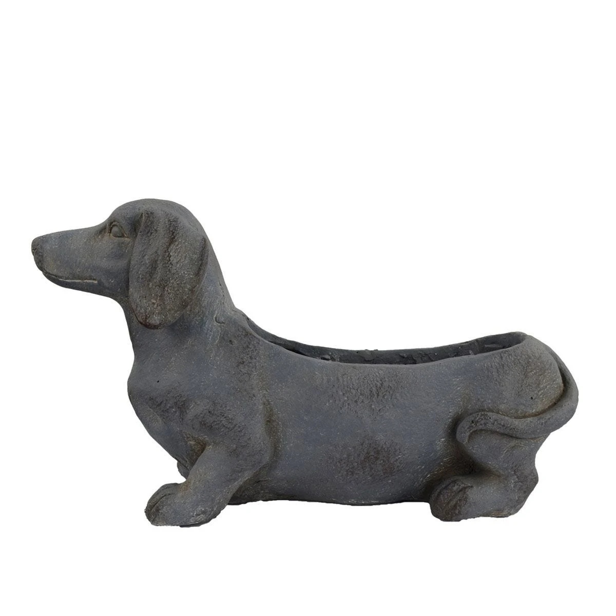 Solstice Sculptures Sausage Dog Planter 30Cm Blue Iron Effect - Image 5