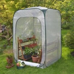 Gardenskill Pop-up Poly Greenhouse Plant Cover 1.25 X 1.25 X 1.85M