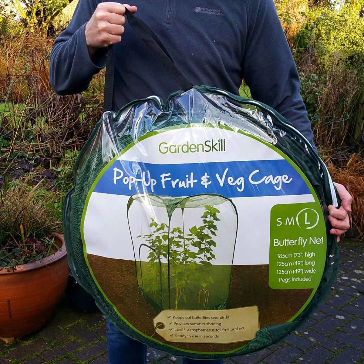 Gardenskill Pop Up Raspberry Fruit Cage And Plant Cover 1.25 X 1.25 X 1.85M - Image 8