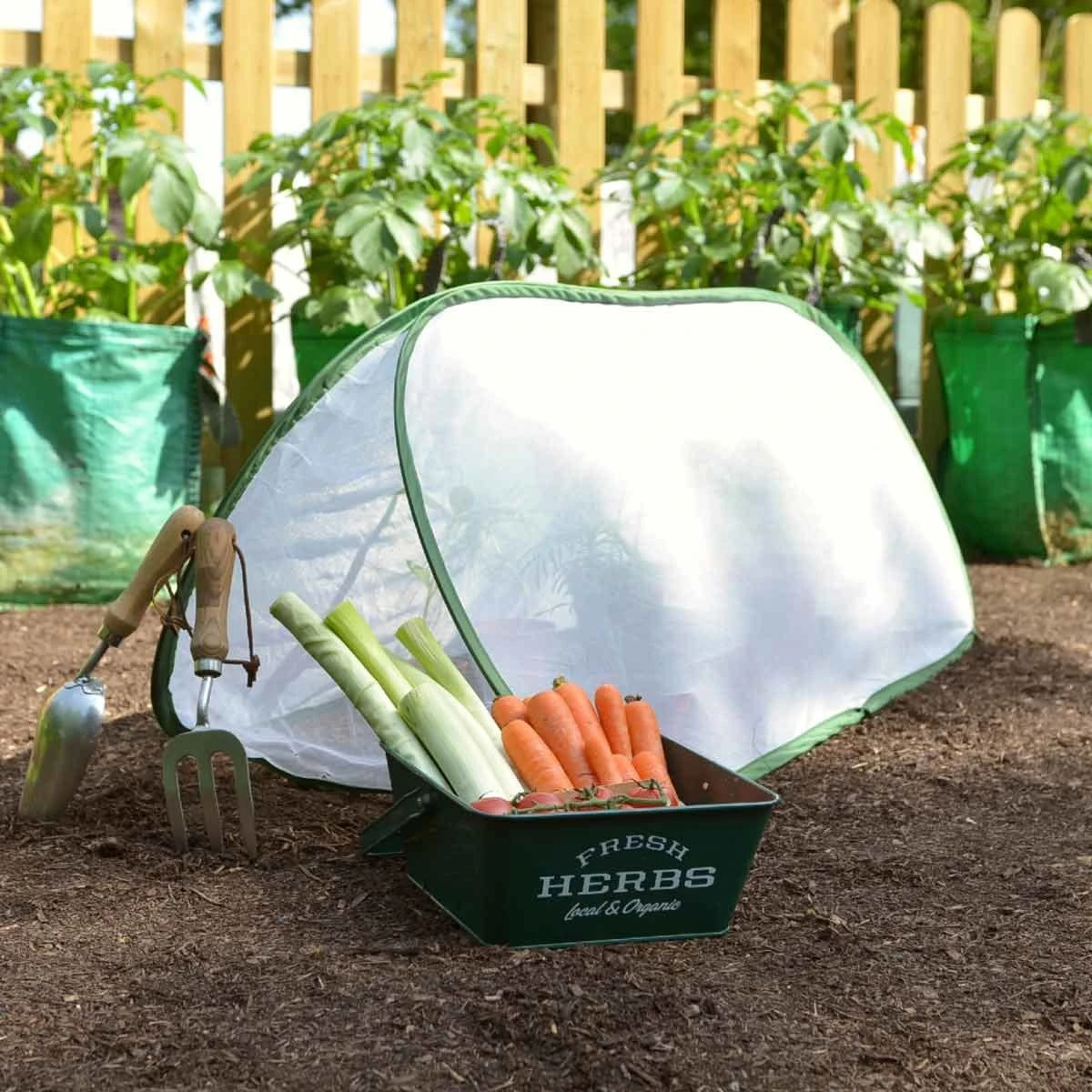 Gardenskill Pop Up Mini Insect Mesh Grow Tunnel And Veg Bed Cover 1.25 X 0.5 X 0.5M - Image 2