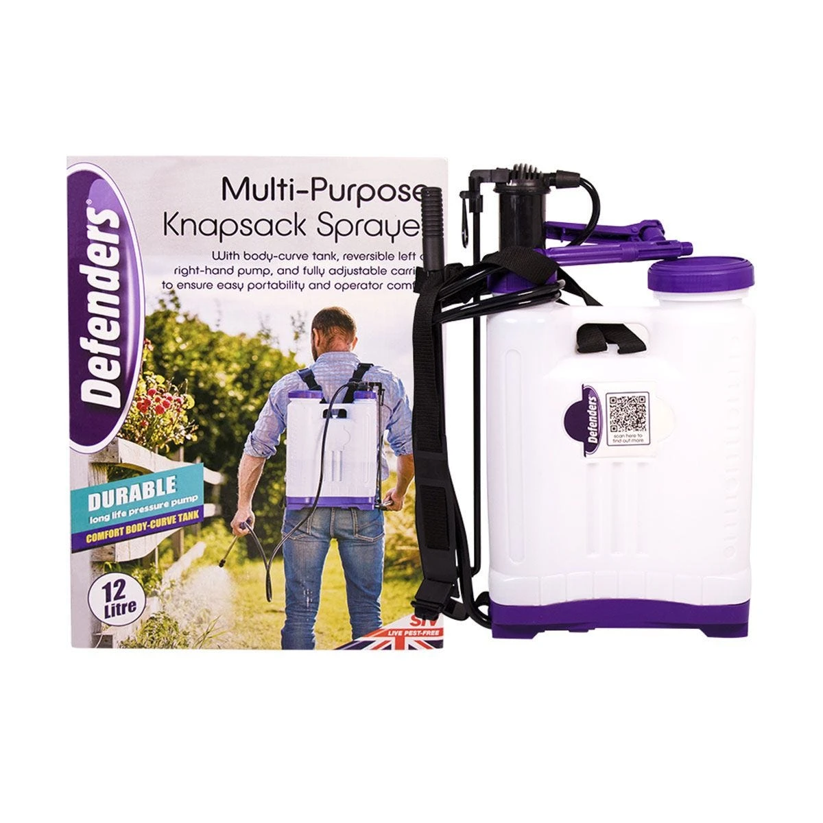 Defenders Knapsack Multi-Purpose Pressure Sprayer - 12L