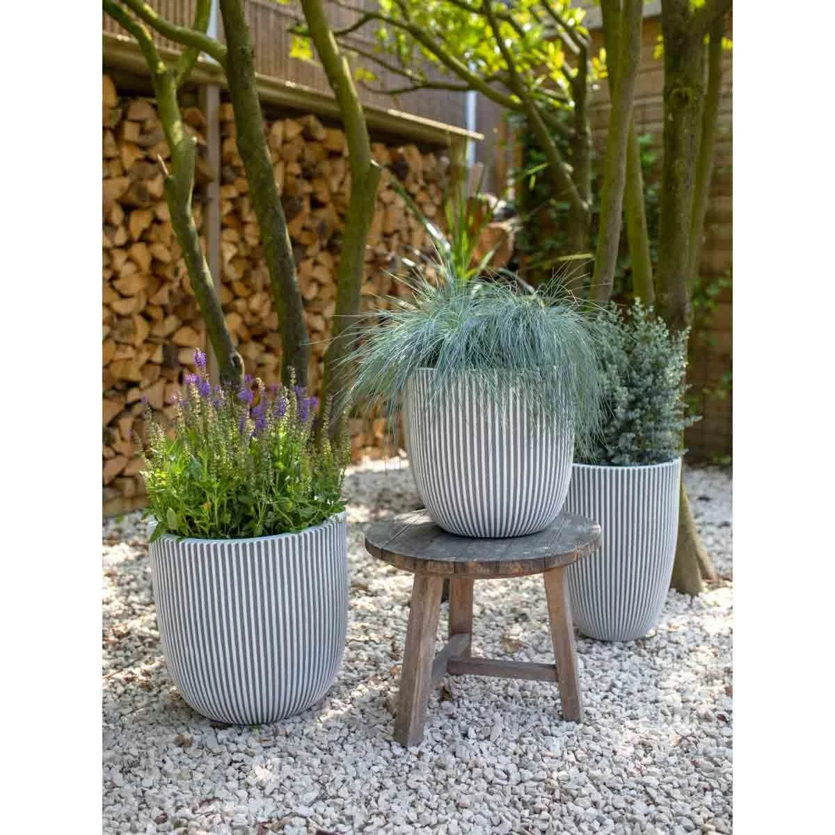 Capi Europe Planter Ball Groove NL 35x34 Ivory - Image 2