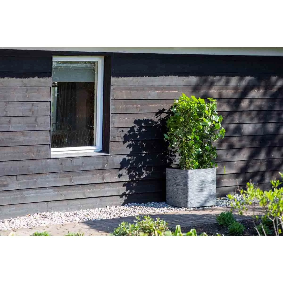 Capi Europe Planter Square Rib NL 30x30x30 Anthracite - Image 2