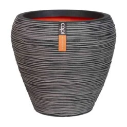 Capi Europe Vase Taper Round Rib NL 42x38 Anthracite