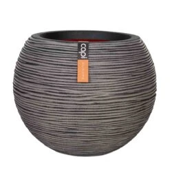 Capi Europe Vase Ball Rib NL 62x48 Anthracite