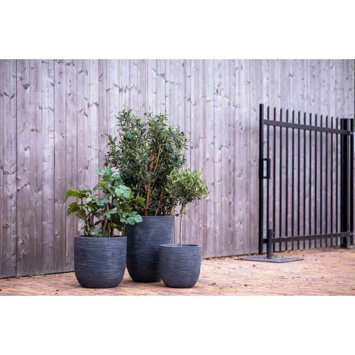 Capi Europe Planter Ball Waste Rib NL 43x41 Terrazzo Grey - Image 2