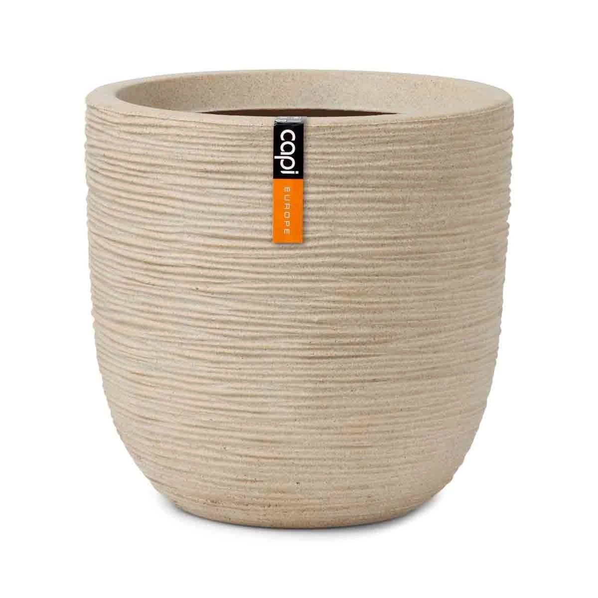 Capi Europe Planter Ball Waste Rib NL 43x41 Terrazzo Beige