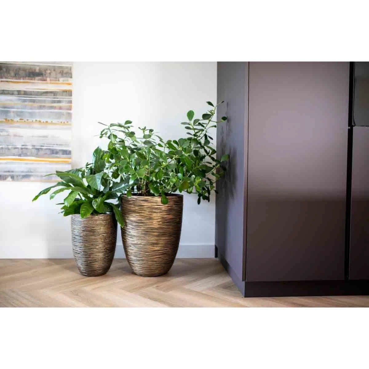 Capi Europe Vase Elegant Low Rib NL 46x58 Black Gold - Image 3