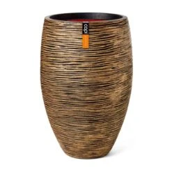 Capi Europe Vase Elegant Deluxe Rib NL 38x58 Black Gold
