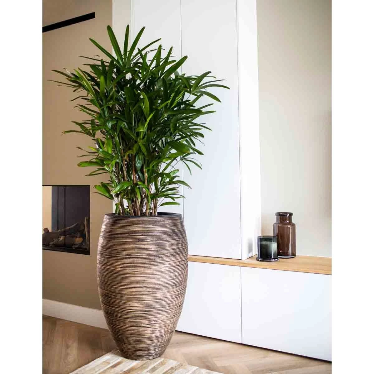 Capi Europe Vase Elegant Deluxe Rib NL 38x58 Black Gold - Image 2