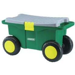 Draper Gardeners Tool Cart And Seat - Green & Grey