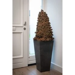 Ivyline Artstone Ella Plastic Vase 49cm - Black